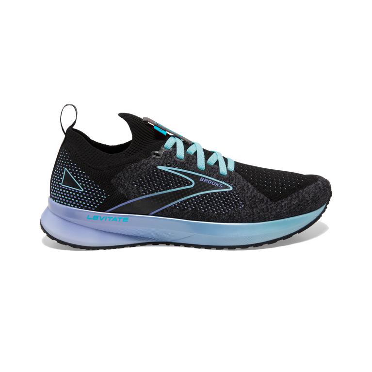 Brooks Levitate StealthFit 5 Energy-Return Women's Road Running Shoes - Bluefish/Cornflower/Black (2